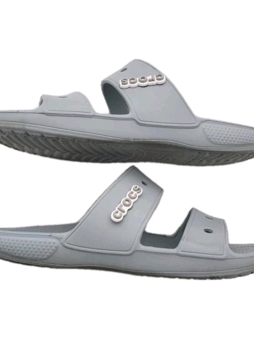 CROCS UNISEX CLASSIC SANDALS LIGHT GRAY SZ 9 M/11 W - Picture 2 of 5